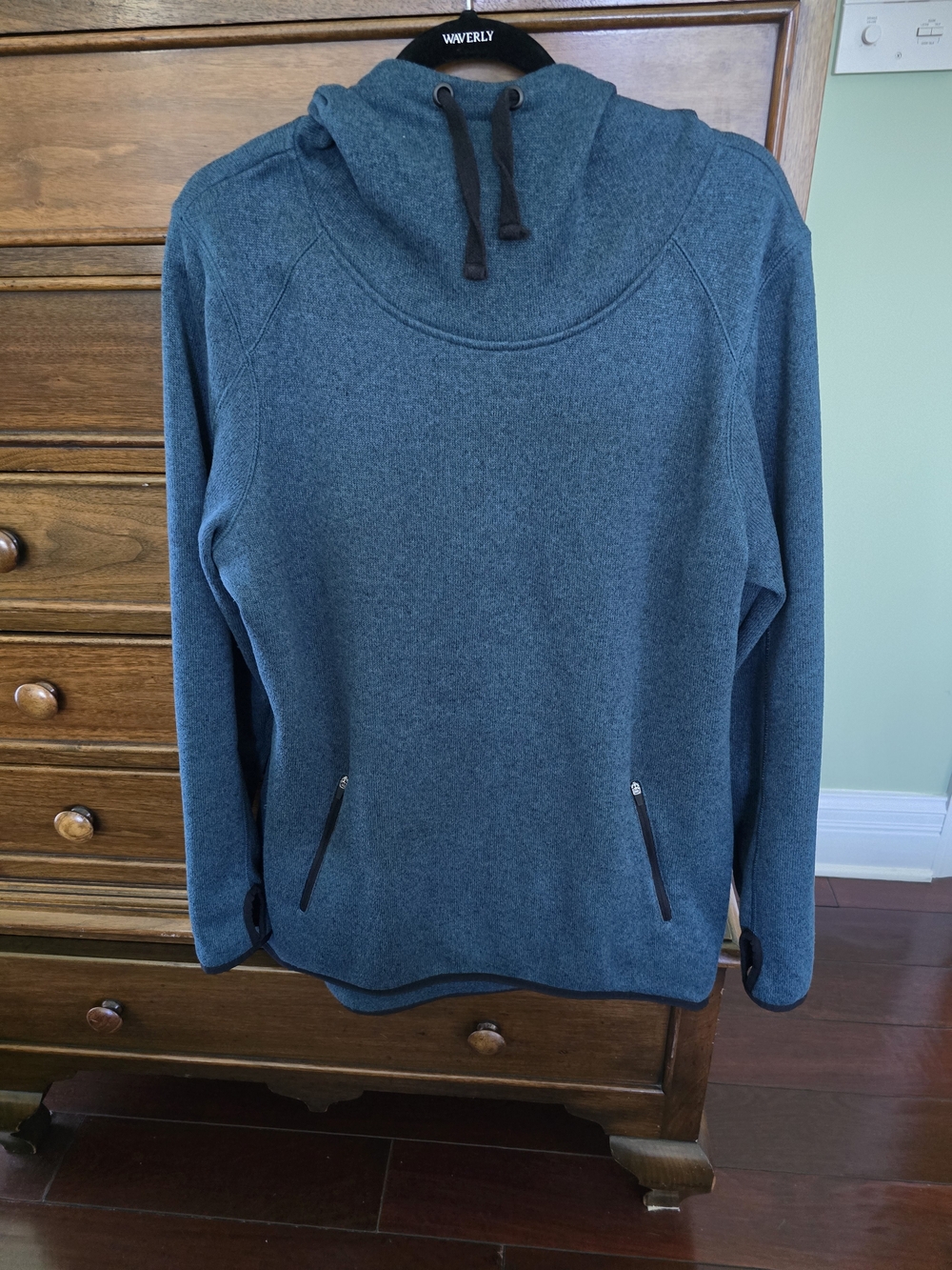 Old Navy Teal Hooded Pullover Tunic Sweater